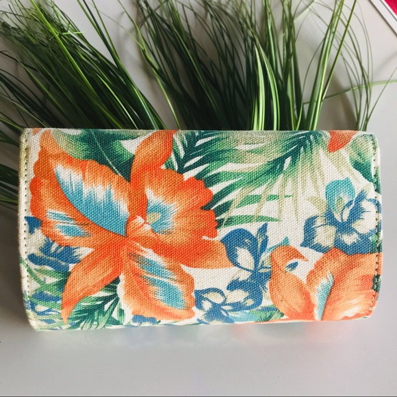 MMS Design Studio tropical Fabric Clutch Purse - Picture 8 of 12